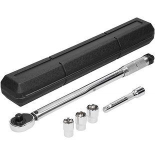 Динамометрический ключ 1/2" (28-210 Нм) с набором головвок 1/2" (17/19/21 мм) и удлинителем Falcon F07010 F07010 фото