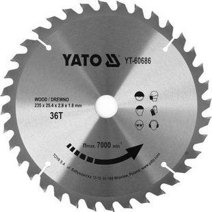 Диск пильний по дереву 235 X 25.4 X 2.8 X 1.8 мм Yato YT-60686 YT-60686 фото