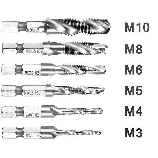 Набір мітчиків (M3-M10) HSS 6 шт. Vorfal V06072 V06072 фото
