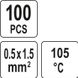 Кембрики термоусадочні при t≤ 105°C з припоєм для провідників 0.5 - 1,5 мм2 Yato YT-81452 YT-81452 фото 4