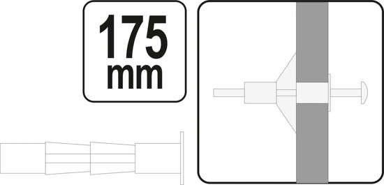 Заклепочник для дюбелів "MOLLY" (М3/ М4/ М5 /М6/ М8) 175 мм YATO YT-51452 YT-51452 фото