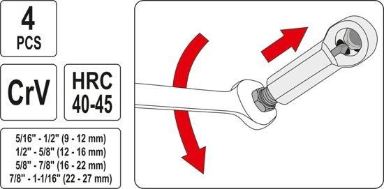 Набір гайколомів 4 од. YATO YT-0585 YT-0585 фото