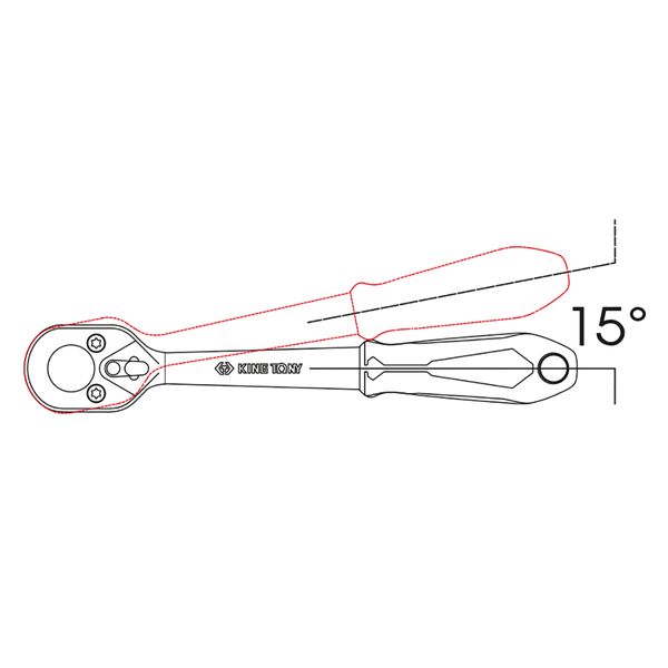 Трещотка 1/4"DR. 24 зуба 5-1/8" King Tony 2774-55G 2774-55G фото