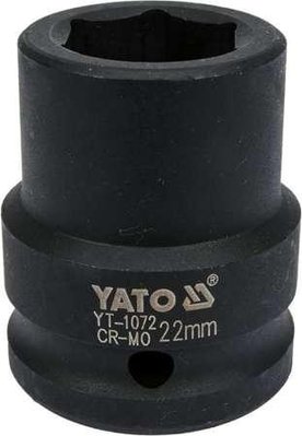 Головка торцевая ударная 6-гранная 3/4" (М=22 мм) L=50 мм Yato YT-1072 YT-1072 фото