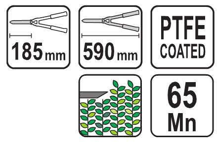 Ножиці для кущів 590/185 мм FLO 99007 99007 фото