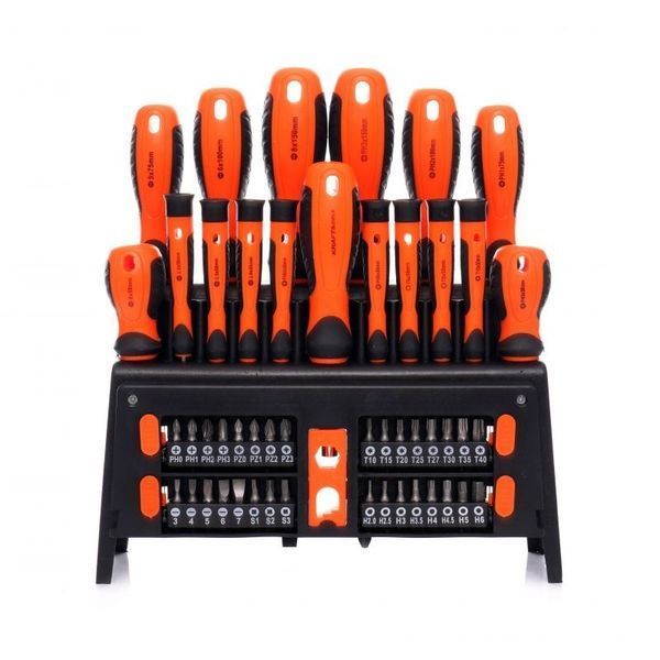 Комплект: універсальний набір інструментів (1/2" / 1/4") 101 шт. + набір: викрутки/біти 50 од. Kraft & Dele KD10835+KD10950 KD10835+KD10950 фото