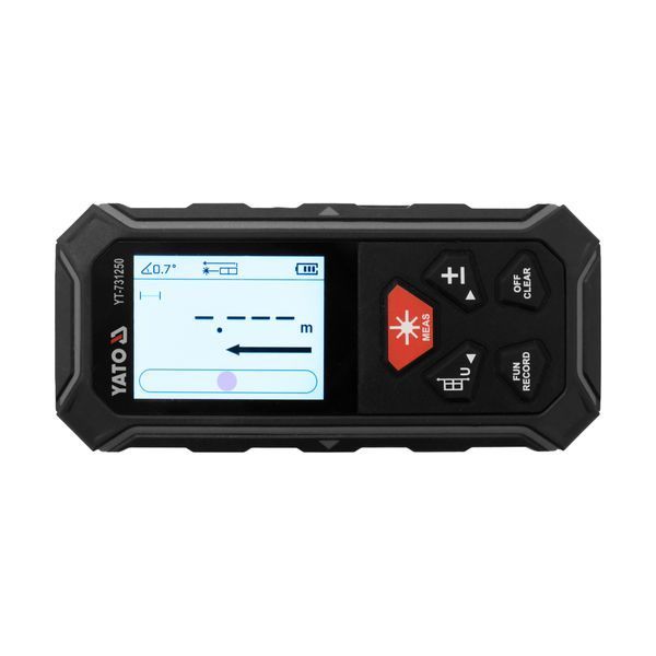Дальномер лазерный 2 направляющий LCD дисплей (дальность 2х 100м) погрешность &plusmn;2мм (питание аккумулятор 3.7В /850мАГод) Yato YT-731250 YT-731250 фото