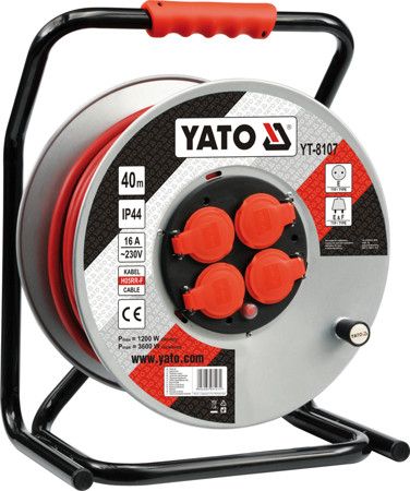 Удлинитель сетевой на катушке 3-х жильный YATO YT-8107 YT-8107 фото