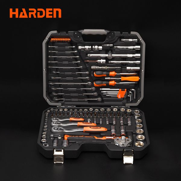 Универсальный набор инструментов 1/2", 3/8", 1/4", 122 пр. Harden Tools 510822 510822 фото