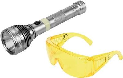 Ліхтар ультрафіолетовий з окулярами для виявлення протікання рідини та перевірки банкнот YATO YT-08588 YT-08588 фото