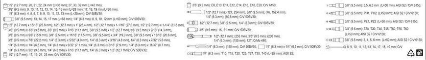 Набор инструментов 120 предметов YATO YT-38801 YT-38801 фото