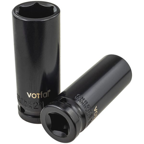 Набір торцевих головок подовжених 1/2&Prime; (77 мм) 10-21 мм 6 од. Vorfal V08123 V08123 фото