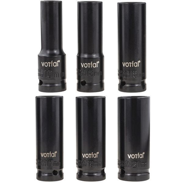 Набір торцевих головок подовжених 1/2&Prime; (77 мм) 10-21 мм 6 од. Vorfal V08123 V08123 фото