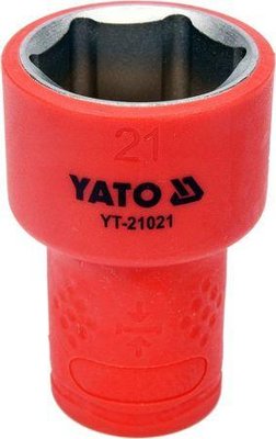Головка торцевая шестигранная диэлектрическая 21 мм 3/8" YATO YT-21021 YT-21021 фото