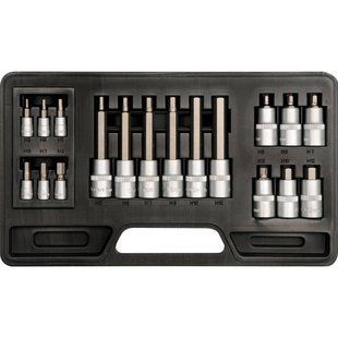 Набір торцевих головок з насадками HEX 1/2&laquo;-1/4&raquo; (3-12 мм) 18 одиниць у кейсі Yato YT-7752 YT-7752 фото