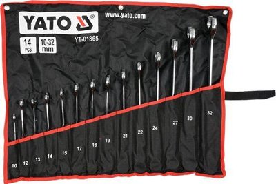 Набор ключей комбинированных 14 шт крученый 90° YATO YT-01865 YT-01865 фото