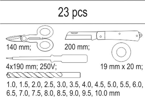 Набір інструментів в ложементі YATO YT-55471 YT-55471 фото