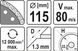 Диск відрізний алмазний Ø=115x1.3x10x22.2мм YATO YT-59981 YT-59981 фото 2