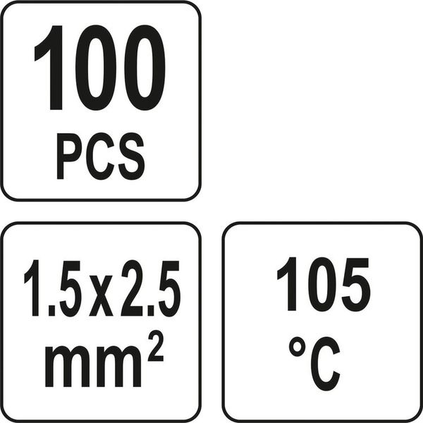 Кембрики термоусадочні при t≤ 105°C з припоєм для провідників 1.5 - 2,5 мм2 Yato YT-81453 YT-81453 фото