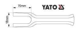 Знімач рульових тяг &Oslash;= 18 мм/ l= 200 мм Yato YT-0615 YT-0615 фото