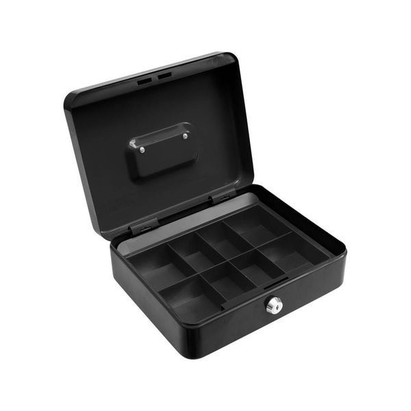 Ящик для денег с замком (2 ключа) черный (250х 200х 90 мм) Vorel 78626 78626 фото