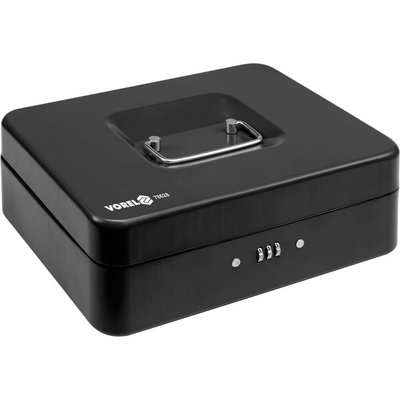 Ящик для денег с цифровым замком черный (250х 180х 90 мм) Vorel 78628 78628 фото