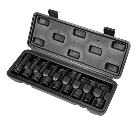 Набір викруткових ударних насадок TORX 1/2" (T20-T70) 9 шт. YATO YT-10654 YT-10654 фото