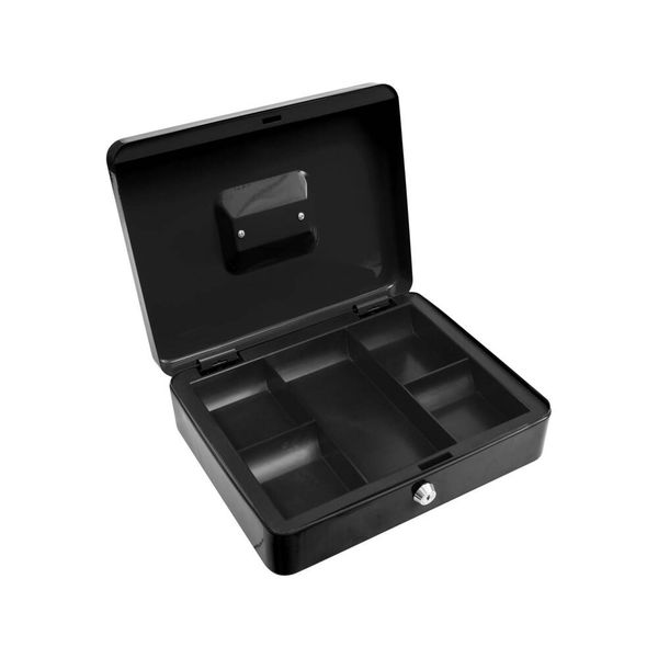 Ящик для денег с замком (2 ключа) черный (300х240х90 мм) Vorel 78630 78630 фото