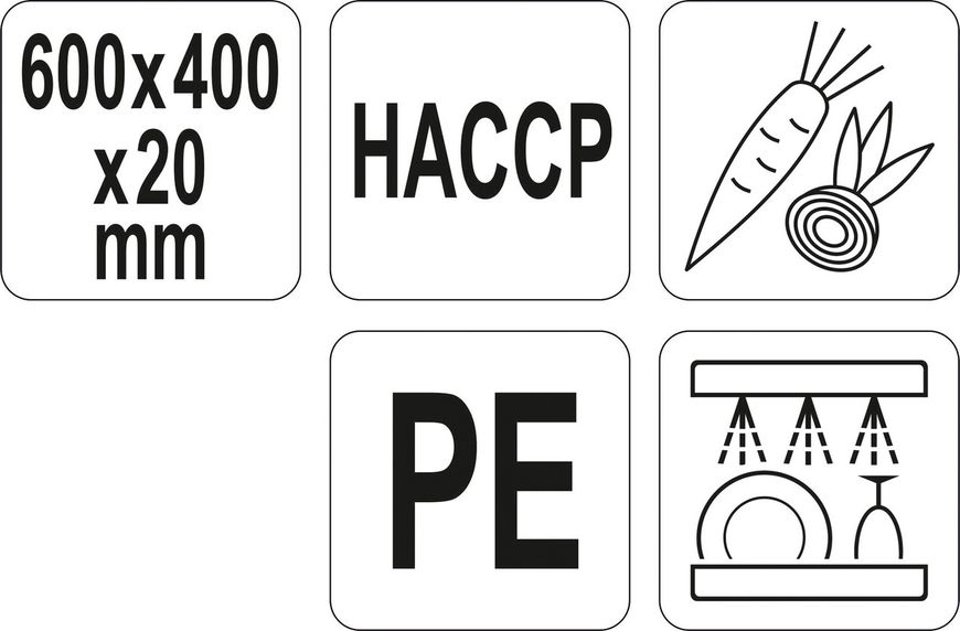 Дошка для нарізки кухонна зелена (600х 400х 20 мм) Yato YG-02181 YG-02181 фото