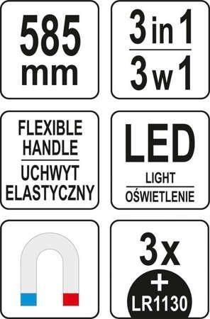 Захват магнітний гнучкий з LED підсвіткою Yato YT-06613 YT-06613 фото