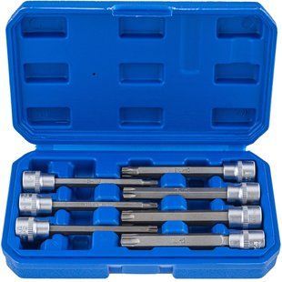 Набір довгих біт 3/8" впресованих в головку TORX T25-T60 (CrV) 7 од. Vorfal V08404 V08404 фото