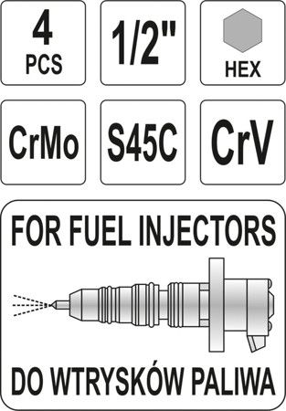 Набір спеціальних ключів для форсунок YATO YT-1762 YT-1762 фото