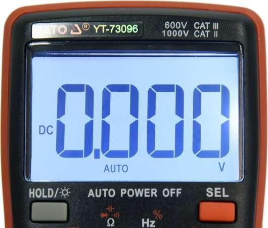 Мультиметр TRUE RMS электрических параметров YATO с LCD-цифровым диапазоном 6000 Yato YT-73096 YT-73096 фото