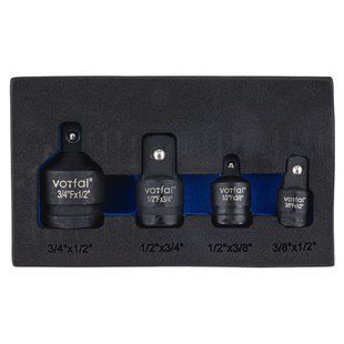 Набор ударных переходников 1/2" / 3/8" / 3/4" CR-MO 4 шт. в ложементе Vorfal V08038 V08038 фото