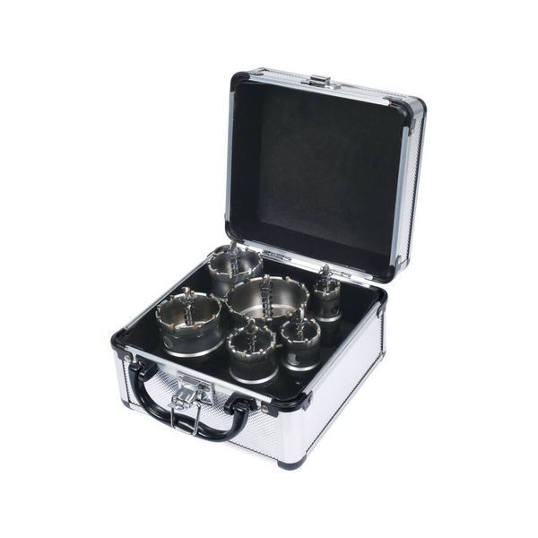 Набір свердлильних коронок по металу TCT &Oslash;22-30-35-45-45-50-65x 103 мм (HEX) 3/8&Prime; 6 шт. Yato YT-44077 YT-44077 фото