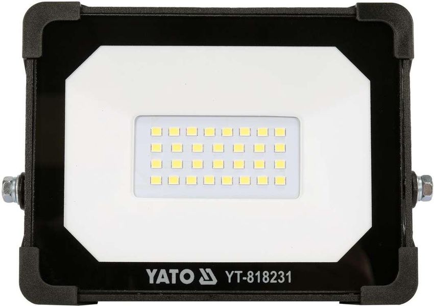 Прожектор із SMD-діодним випромінювачем 20 Вт (230 В) 1900 Лм/ 30 діодів (140x 124.5x 32 мм) Yato YT-818231 YT-818231 фото