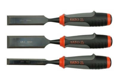 Набір стамесок з полімерними ручками 3 шт. YATO YT-6280 YT-6280 фото