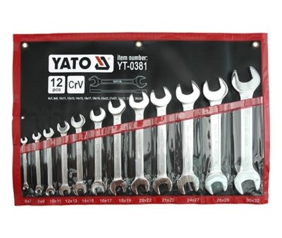 Набір ключів ріжкових 6-32 мм 12 шт. YATO YT-0381 YT-0381 фото