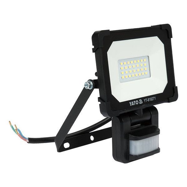 Прожектор із SMD-діодним випромінювачем та датчиком руху (20 Вт) 230 В (1900 лм) 30 діодів Yato YT-818271 YT-818271 фото
