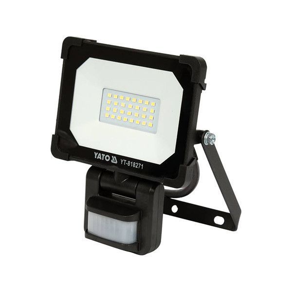 Прожектор із SMD-діодним випромінювачем та датчиком руху (20 Вт) 230 В (1900 лм) 30 діодів Yato YT-818271 YT-818271 фото