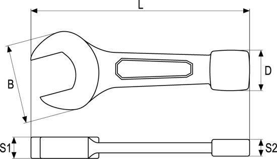 Ключ ріжковий ударний YATO YT-1622 YT-1622 фото