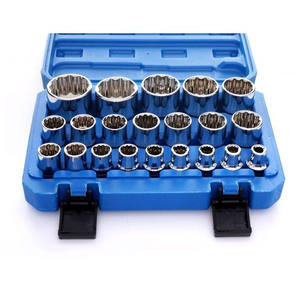 Набір головок 1/2" 12-гранних (8-36 мм) 21 шт. Kraft & Dele KD10348 KD10348 фото
