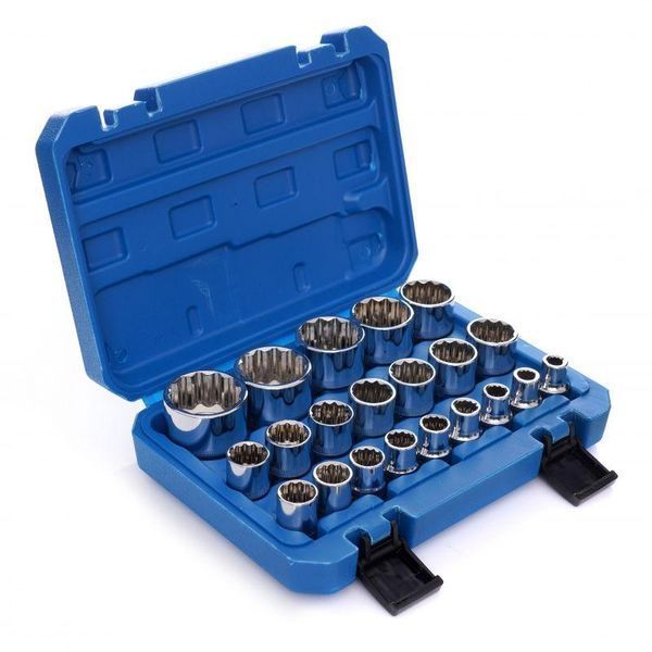 Набір головок 1/2" 12-гранних (8-36 мм) 21 шт. Kraft & Dele KD10348 KD10348 фото