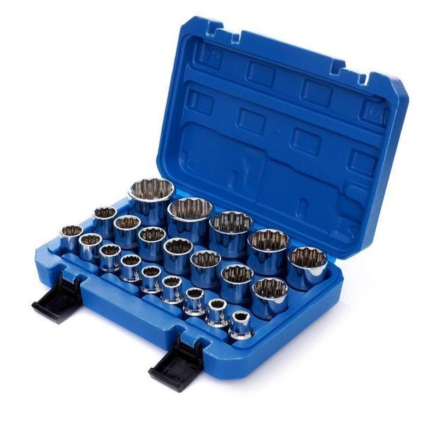 Набір головок 1/2" 12-гранних (8-36 мм) 21 шт. Kraft & Dele KD10348 KD10348 фото