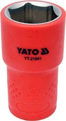 Головка торцевая шестигранная диэлектрическая 1/2" 21 мм VDE ДО 1000 В YATO YT-21041 YT-21041 фото