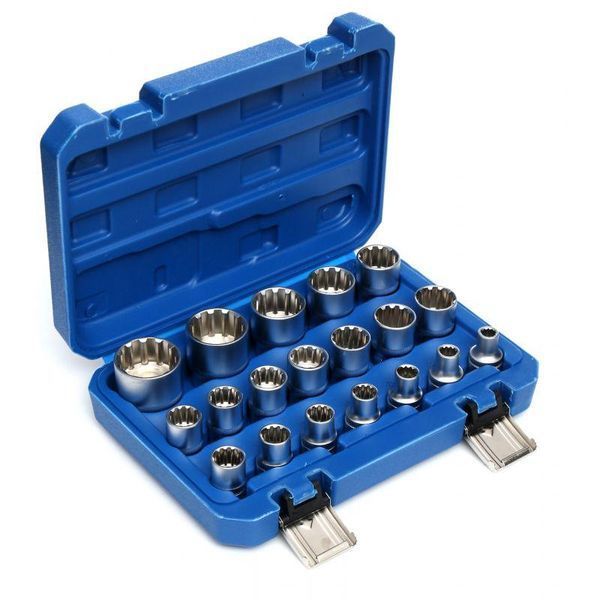 Набір головок 1/2" 12-гранних (8-32 мм) 19 шт. Kraft & Dele KD10347 KD10347 фото