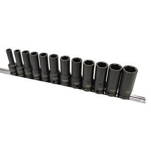Набір ударних довгих головок 1/2" 12 од. (на планці) TOPTUL GAAQ1614D GAAQ1614D фото