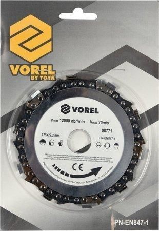 Коло ланцюгове по дереву для болгарки 125 мм VOREL 08771 8771 фото