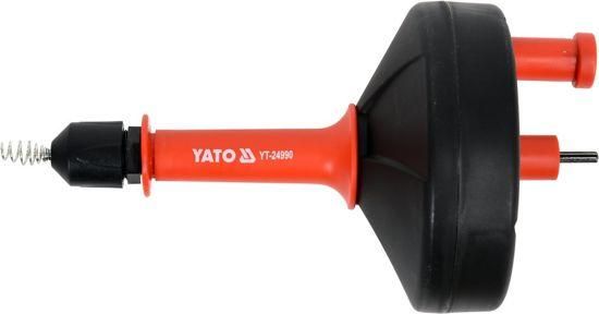 Трос для очистки канализационных труб на бобине со шпинделем для дрели YATO YT-24990 YT-24990 фото