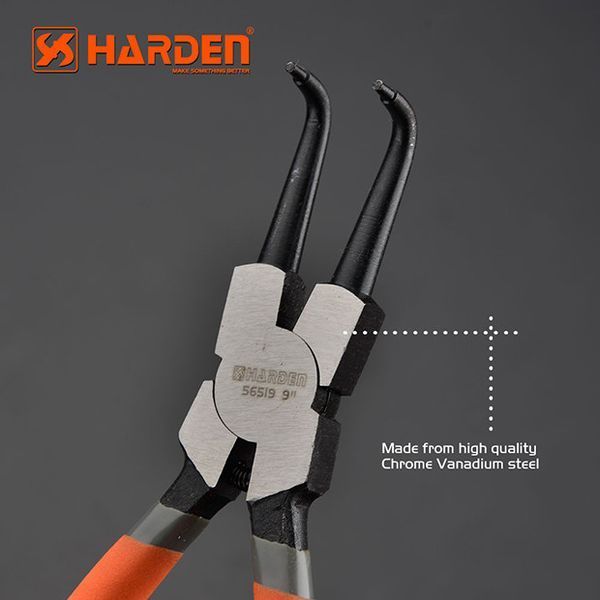 Щипці для стопорних кілець гнуті "на стиск" 13" Harden Tools 560521 560521 фото